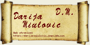 Darija Miulović vizit kartica